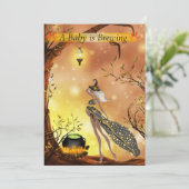 Baby shower van Afrikaanse Amerikaanse Halloween Kaart (Staand voorkant)