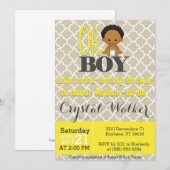 Baby shower van Afrikaanse Amerikaanse jongen Kaart (Voorkant / Achterkant)