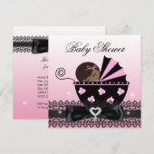 Baby shower van Afrikaanse Amerikaanse meisjes Pin Kaart (Voorkant / Achterkant)