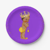 Baby shower van Afrikaanse Amerikaanse prins/Birth Papieren Bordje (Voorkant)
