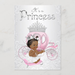 Baby shower van Afrikaanse Amerikaanse prinses Kaart