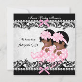 Baby shower van Afrikaanse Amerikaanse tweekleppig Kaart (Voorkant)