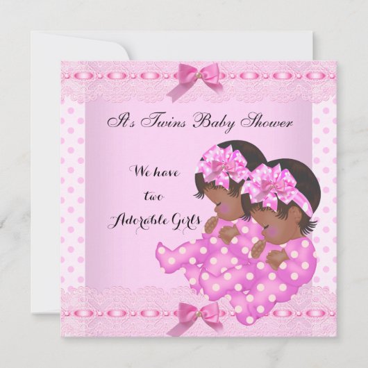 Baby shower van Afrikaanse Amerikaanse tweekleppig Kaart (Voorkant)