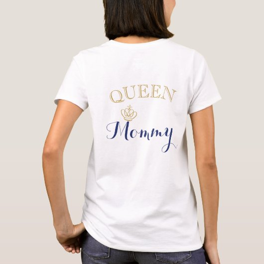 Baby shower van Afrikaanse prins koningin mammie T T-shirt (Achterkant)