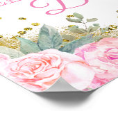 Baby shower van Afrikaanse prinses Girl Poster (Hoek)