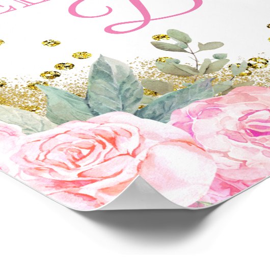 Baby shower van Afrikaanse prinses Girl Poster (Hoek)