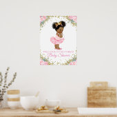 Baby shower van Afrikaanse prinses Girl Poster (Keuken)
