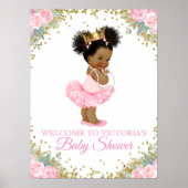 Baby shower van Afrikaanse prinses Girl Poster (Voorkant)