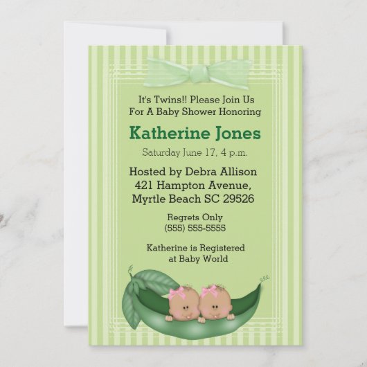 Baby shower van Afrikaanse tweekleppige meisjes Kaart (Voorkant)