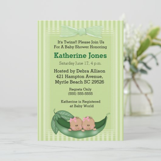 Baby shower van Afrikaanse tweekleppige meisjes Kaart (Staand voorkant)