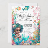 Baby shower van Afrikaanse Zeemeermin Kaart (Voorkant)