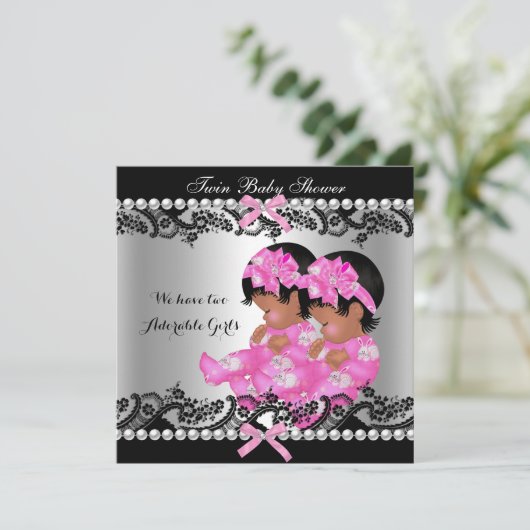 Baby shower van Amerikaanse tweekleppige meisjes Kaart (Staand voorkant)