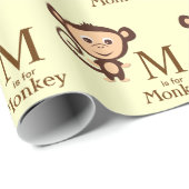 Baby shower van apen cadeaupapier (Rol Hoek)