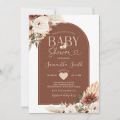 Baby shower van Arch Boho pampas Kaart (Voorkant)