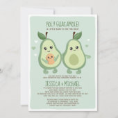 Baby shower van Avocado Heilige Guacamole e.a. Kaart (Voorkant)