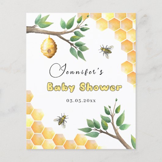 Baby shower van baby bijen wenst Baby Kaart (Achterkant)