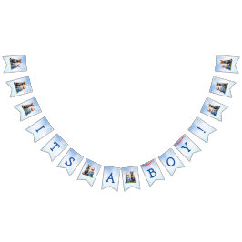 Baby shower van baby en German Shepherd Boy Vlaggetjes