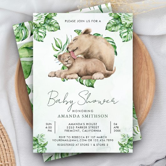 Baby shower van Baby en Oerwoud van muizen Kaart