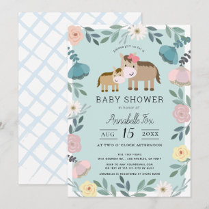 Baby shower van Baby en paarden Kaart