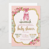Baby shower van Ballerina Kaart (Voorkant / Achterkant)
