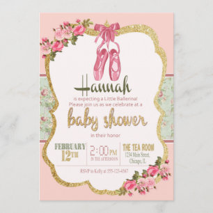 Baby shower van Ballerina Kaart