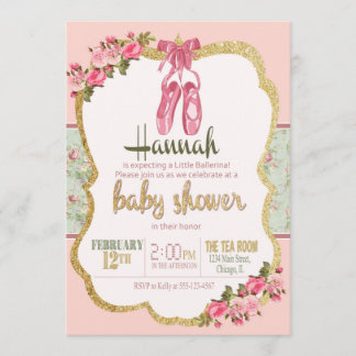 Baby shower van Ballerina Kaart