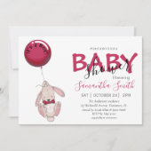 Baby shower van ballonkonijnenjongen aankondiging (Voorkant)