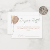 Baby shower van ballonnen notitiekaartje (Voorkant / Achterkant in situ)