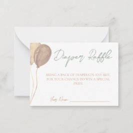 Baby shower van ballonnen notitiekaartje