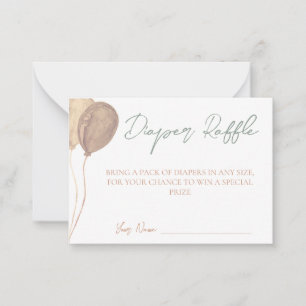 Baby shower van ballonnen notitiekaartje