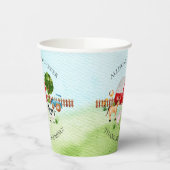 Baby shower van Barn Animals  Papieren Bekers (Links)