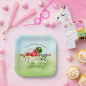 Baby shower van Barn Animals Papieren Bordje (Feest)