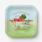 Baby shower van Barn Animals Papieren Bordje (Voorkant)