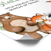 Baby shower van beboste oppervlakten in zuiverings poster (Hoek)