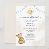 Baby shower van beer- en soennitische Waterverven Kaart (Voorkant / Achterkant)