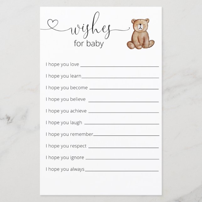 Baby shower van Beer van bossen - Vernissen voor B (Voorkant)