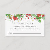 Baby shower van Berry Sweet Diaper Raffle Informatiekaartje (Voorkant)