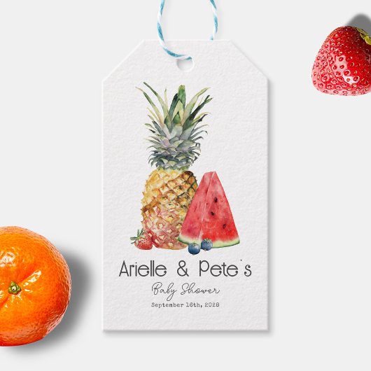 Baby shower van Berry Sweet Pineapple Fruit Cadeaulabel
