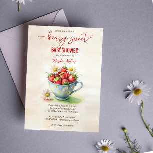 Baby shower van Berry-zoete aardbei Kaart