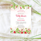 Baby shower van Berry-zoete aardbei Kaart