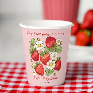 Baby shower van Berry-zoete aardbei Papieren Bekers
