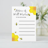 Baby shower van bijen advieskaart (Staand voorkant)