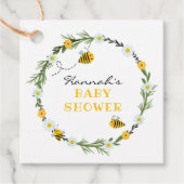 Baby shower van bijen bedankjes labels (Voorkant)