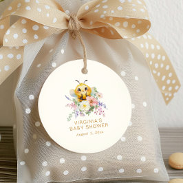 Baby shower van bijen bedankjes labels