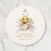 Baby shower van bijen bedankjes labels (Voorkant)