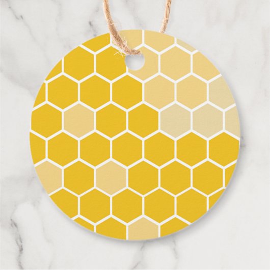 Baby shower van bijen bedankjes labels (Achterkant)