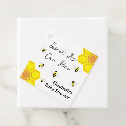 Baby shower van bijen bedankjes labels (In situ)