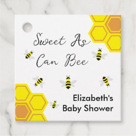 Baby shower van bijen bedankjes labels