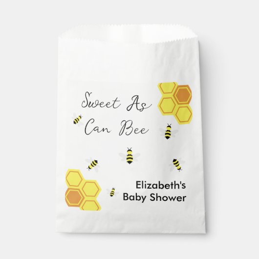 Baby shower van bijen bedankzakje (Voorkant)