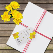 Baby shower van bijen cadeaulabel